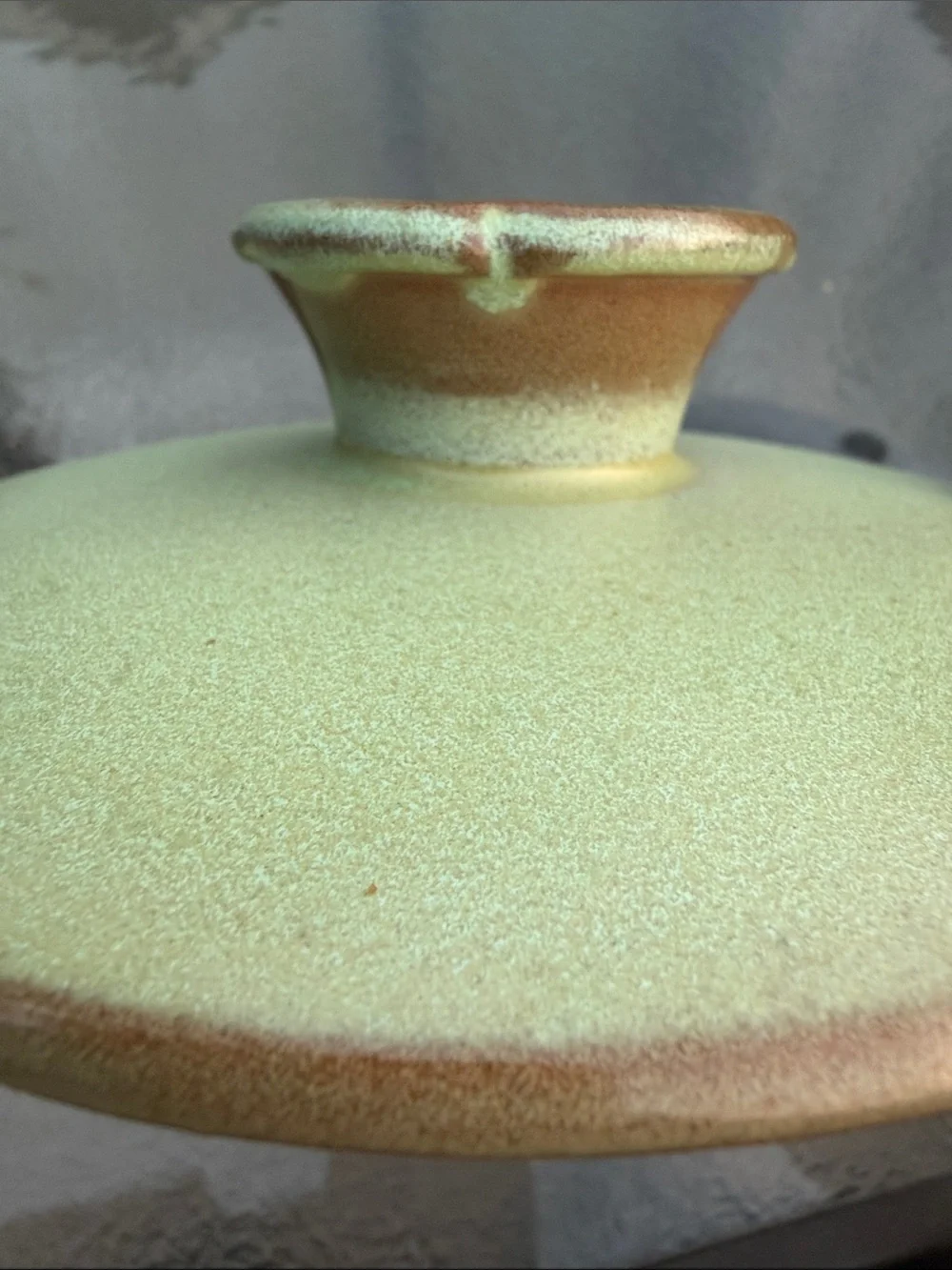 Frankoma Green and Brown Lidded Serving Bowl